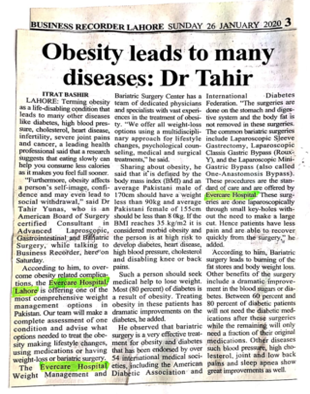 Obesity leads to many diseases